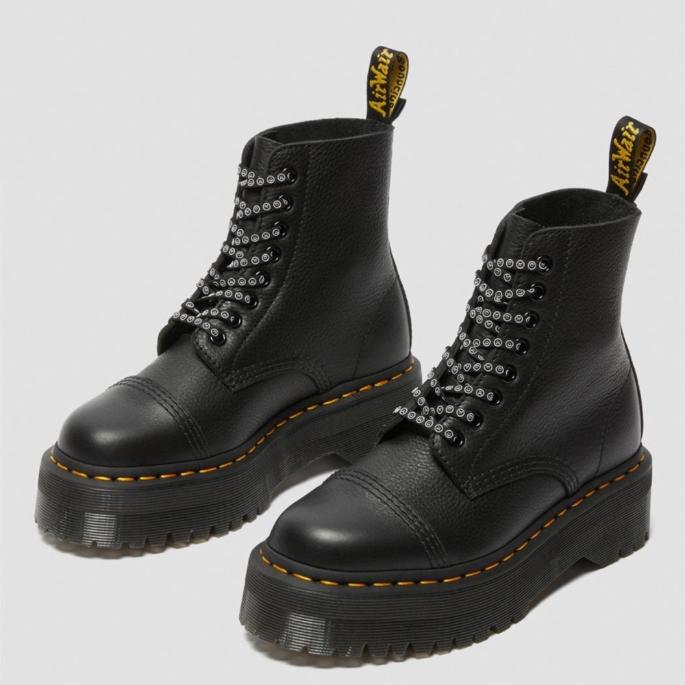 SINCLAIR LAZY OAF LEATHER PLATFORM BOOTS